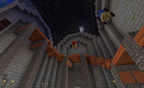 Another Minecraft Curved Staircase on Towny PVE Server